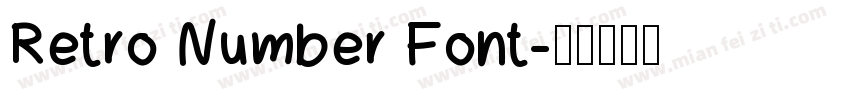 Retro Number Font字体转换